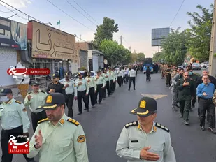 برگزاری دسته عزاداری نیروهای مسلح در چهارباغ+تصاویر
