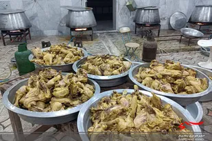 پخت حدود ۱۵۰۰ پرس غذا جهت اطعام غدیر