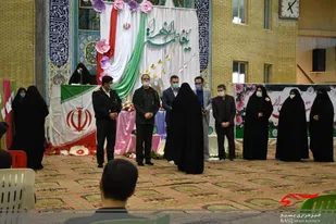 مراسم میلاد دو نور درمصلی شهرستان خمین