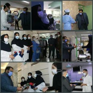 تجلیل بسیج هنرمندان شهرستان البرز از کادر درمان بیمارستان رحیمیان