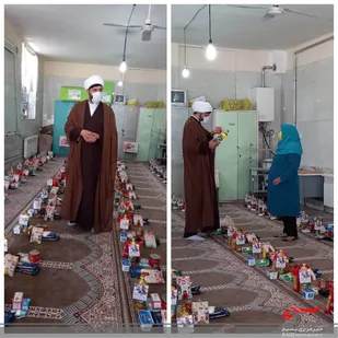 آماده سازی ۶۰ بسته معیشتی توسط بسیج فرهنگیان شیروان