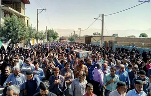 ورود پیکر مطهر شهید گمنام به شهرستان نهاوند