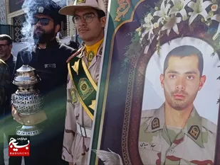 وداع با پیکر مطهر شهید سجاد صیامی، مرزبان غیور استان خراسان رضوی