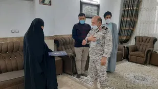 دیدار فرمانده تیپ ۱۲قائم آل محمد(عج) با خانواده سردارشهید کیومرث نوروزی