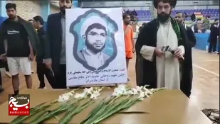 تجدید عهد طلاب ورزشکار با شهدای روحانی