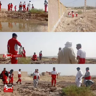 تلاش پنج روزه نجاتگران گروه جهادی کربلا هلال احمر شهرستان ایرانشهر برای یافتن کودک دو ساله بزمانی