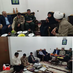 تجلیل جانشين ناحیه گتونداز خانواده شهید ارتش