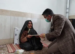 دیدار فرماندار پیشوا با دو خانواده شهید در چهارمین روز سال جدید