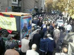 مراسم تشييع پيكر شهيد  مدافع حرم  هادي زاهددر تهران برگزار شد