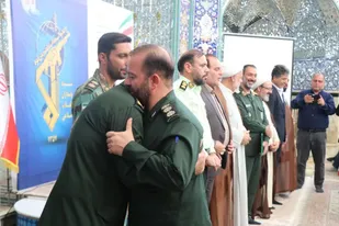 مراسم تکریم و معارفه فرمانده ناحیه مقاومت بسیج ساوه