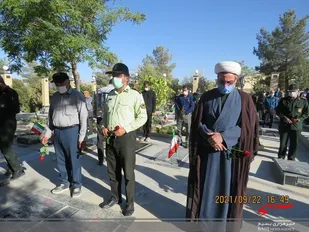 غبارروبی مزار مطهر شهداء و موکب هنری در دهاقان برگزار گردید