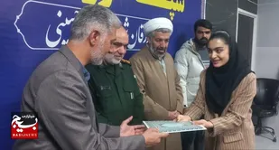 تجلیل فرمانده سپاه زرقان از زینب حسن پور قهرمان المپیک