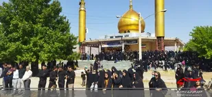 عزاداری مردم شهرستان خانمیرزا در روز عاشورا