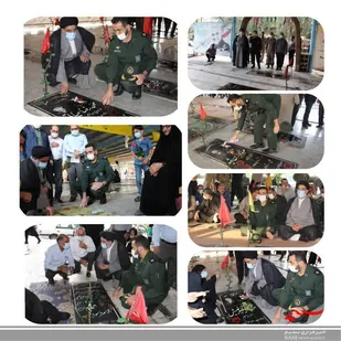 غبار روبی مزار شهدا در ماهشهر