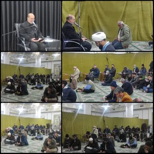 قرائت حدیث شریف کساء در مصلی حرم جعفر بن موسی الکاظم (ع)