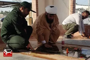 مراسم غبارروبی مزار شهدای روستای شیخیان باغ پیر شهرستان دشتی