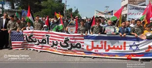 حضور پرشور مردم شهرستان بیله&zwnj;سوار در راهپیمایی روز جهانی قدس