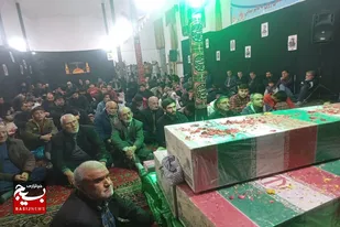 مراسم وداع با پیکر مطهر ۳ لاله گمنام در اسدآباد