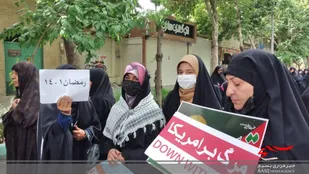 حضور خواهران منطقه براآن شمالی در راهپیمایی روز قدس شهر اصفهان/تصاویر