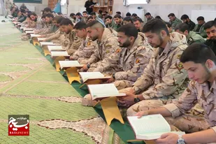 برگزاری محفل انس با قرآن کریم در تیپ انصارالحسین(ع) همدان
