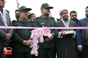 افتتاح آسفالت جاده های روستایی شهر ارسک با حضور رئیس بسیج مستضعفین کشور