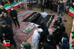 تشییع پیکر مطهر شهید گمنام در شهرستان بیله سوار