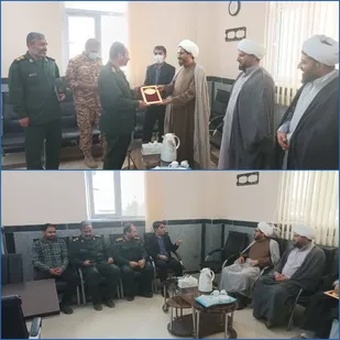 دیدار امام جمعه و فرماندار بستک با فرمانده ناحیه مقاومت بسیج سپاه شهرستان