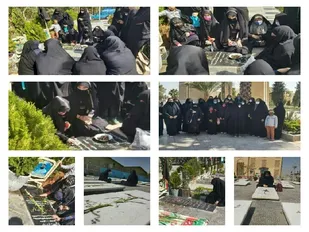 مراسم غبار روبی و عطرافشانی و گل&zwnj;گذاری قبور شهدا