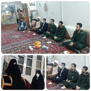 دیدار مسئولان پیشوا با مادر شهید والامقام "علی قمی"