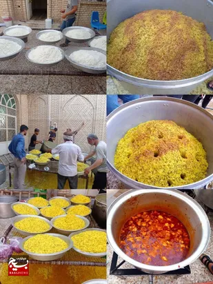 بمناسبت تاسوعای حسینی پخت غذای گرم درشوشتر