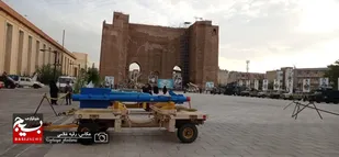 گوشه هایی از نمایش تجهیزات دفاعی در محوطه ارک تبریز