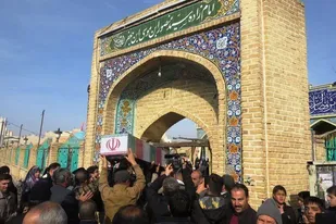 مراسم استقبال از شهدای گمنام در زرندیه