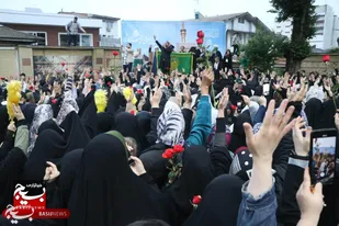 مراسم استقبال از کاروان خادمین حرم مطهر رضوی در رشت