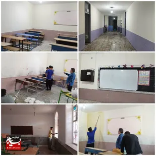 رنگ&zwnj;آمیزی و زیباسازی مدارس مناطق کم&zwnj;برخوردار اندیمشک