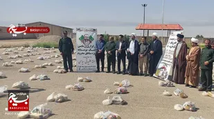 اهدا ۷۰۰ بسته حمایتی دررزمایش کمک های مومنانه و تجلیل از جهادگران در شهرستان هویزه