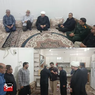 دیدار فرمانده لشکر عملیاتی با خانواده معظم شهدای والامقام سردارپور و تاجبخش در شهرستان گتوند