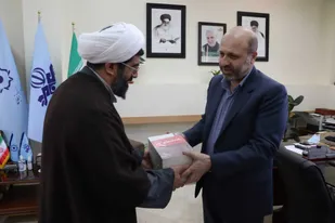 دیدار مسئول دفتر نمایندگی ولی فقیه در سپاه انصارالمهدی(عج) با مدیر کل صدا وسیمای زنجان