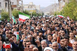 راهپیمایی با شکوه یوم الله ۲۲ بهمن در شهرستان باغملک برگزار شد