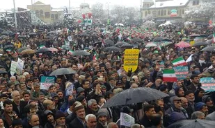 طنین فریاد &laquo;مرگ بر آمریکا&raquo; و استکبارستیزی مردم در دارالمومنین همدان