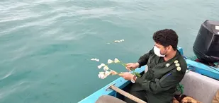 گلباران دریایی بمناسبت   سالروز شهادت شهدای12 تیر درقشم به روایت تصویر
