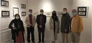 ۴۳ ماسک نقاشی شده از ۳۵ هنرمند در گالری زرآب شاهرود به نمایش درآمد