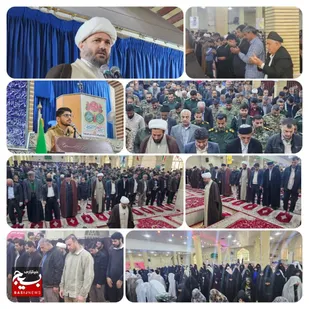 پاسداران شهرستان گتوند در روز تجلی ایثار در آستان ولادت سرور آزادگان در نماز جمعه حاضرشدند