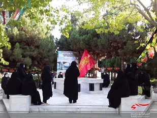 غبار روبی مزار شهدای گمنام دانشگاه فنی مهندسی اسفراین