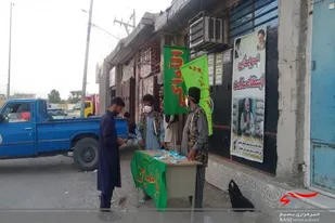 برپایی ایستگاه سلامت در شهر محمدان به مناسبت هفته دفاع مقدس