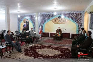 دیدار فرمانده سپاه قائم شهر با آیت الله معلمی