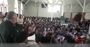 حضورفرمانده سپاه استان در جمع معترضان روستای چنار محمودی