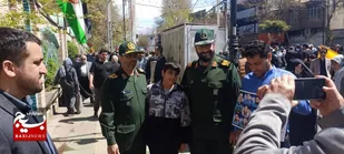 حضور نماینده ولی فقیه در استان البرز و فرمانده سپاه امام حسن مجتبی علیه السلام در راهپیمایی روز قدس+تصاویر