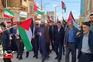 &nbsp;حضور مردم شهر کرفس رزن در راهپیمایی روز قدس
