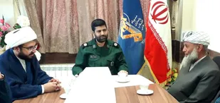 دیدار امام جمعه جرگلان با فرمانده و مسئول دفتر نمایندگی ولی فقیه ناحیه مقاومت بسیج شهرستان راز و جرگلان.