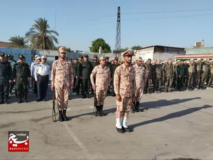 صبحگاه مشترک نیروهای مسلح شهرستان کارون برگزار شد